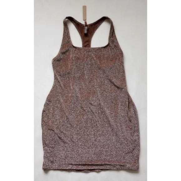 SKIMSGlitter Metallic Swim Coverup Dress in Jasper